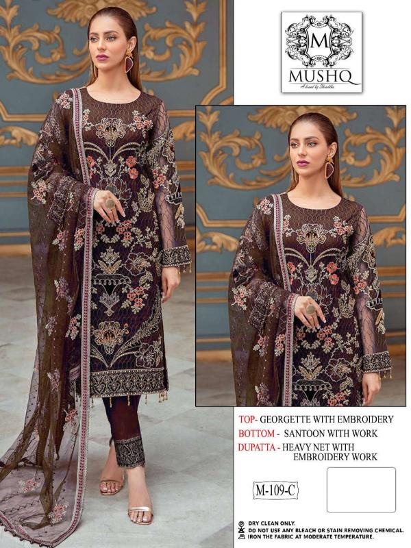 Mushq M 109 Colors Georgette Exclusive Designer Salwar Suit